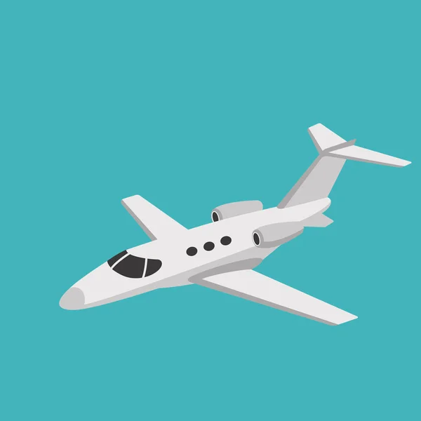 Passagiersvliegtuig, vectorillustratie, vlakke stijl, — Stockvector
