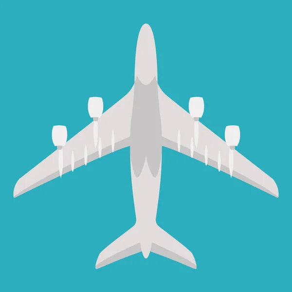 Avión de pasajeros grande, ilustración vectorial, plano — Vector de stock