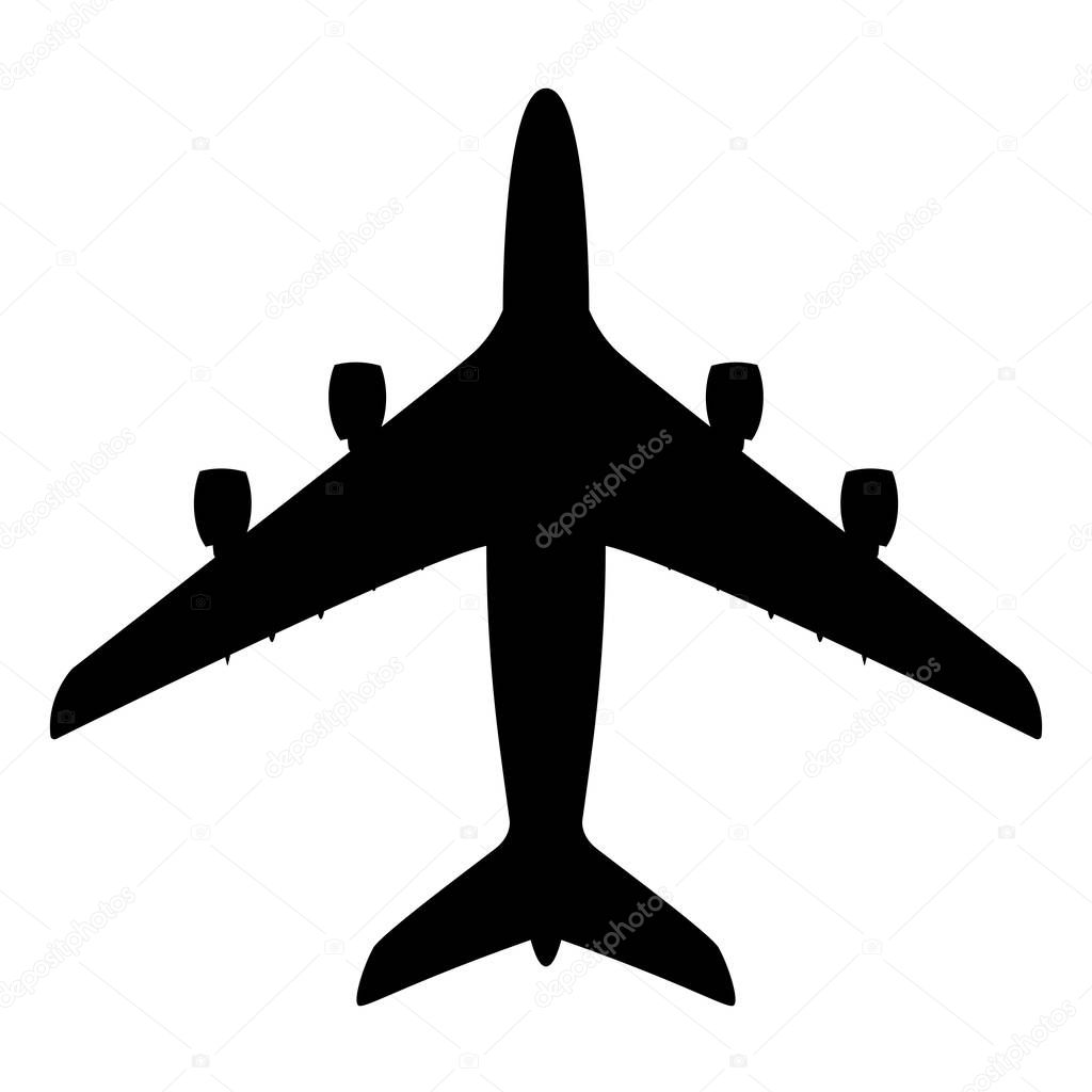 large passenger plane ,vector illustration, 