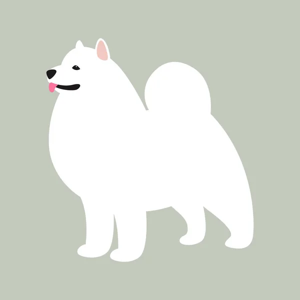 Akita dog, векторная иллюстрация, плоский стиль — стоковый вектор