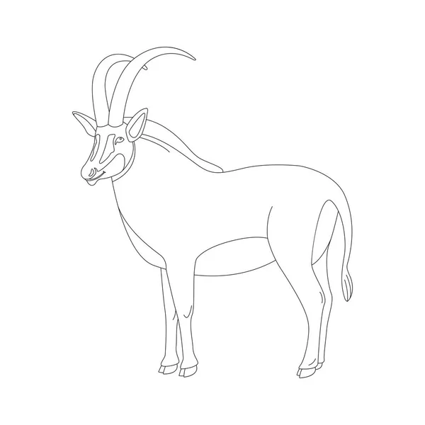 Векторная иллюстрация антилопы, рисунок подкладки — стоковый вектор