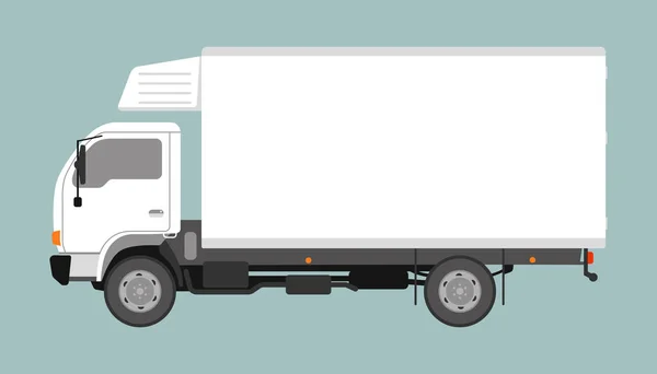 Ciężarówki komercyjne, ilustracji wektorowych, płaski, — Wektor stockowy