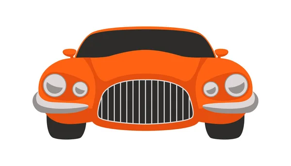 Piros sport autó, vektoros illusztráció, lapos stílusú — Stock Vector