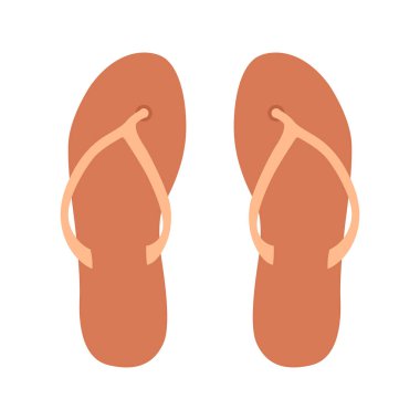 parmak arası terlik, vektör çizim, stil düz