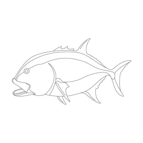 Peces de mar, ilustración vectorial, vista de perfil — Archivo Imágenes Vectoriales