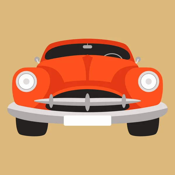 Rotes Auto, Vektorillustration, flacher Stil — Stockvektor