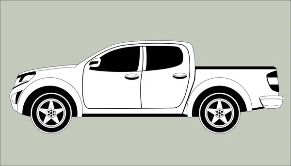 Carro moderno, ilustração vetorial, estilo plano, perfil — Vetor de Stock