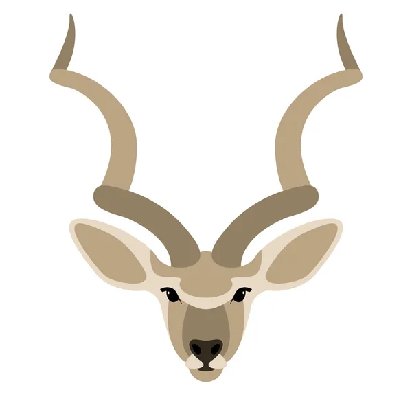 Antelope face, vector illustration,flat style,front Royalty Free Stock Illustrations