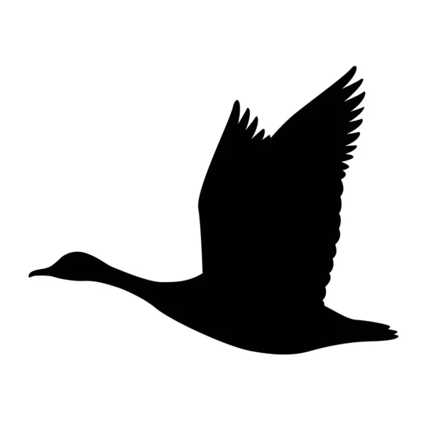 Oca canadese, .vector illustrazione, silhouette nera, profilo — Vettoriale Stock