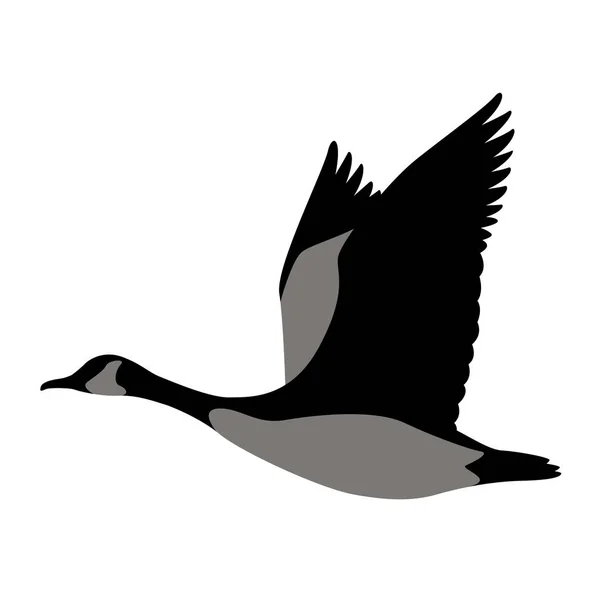 Oca canadese, .vector illustrazione, stile piatto, profilo — Vettoriale Stock