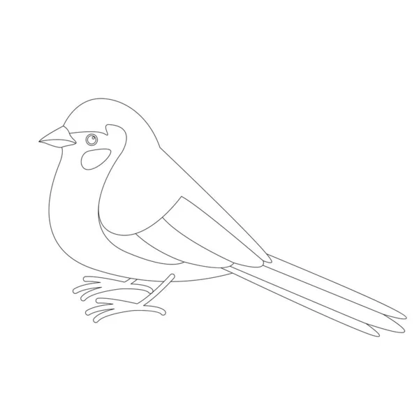 Pájaro rojo - cordón de mejillas, ilustración vectorial, forro — Vector de stock