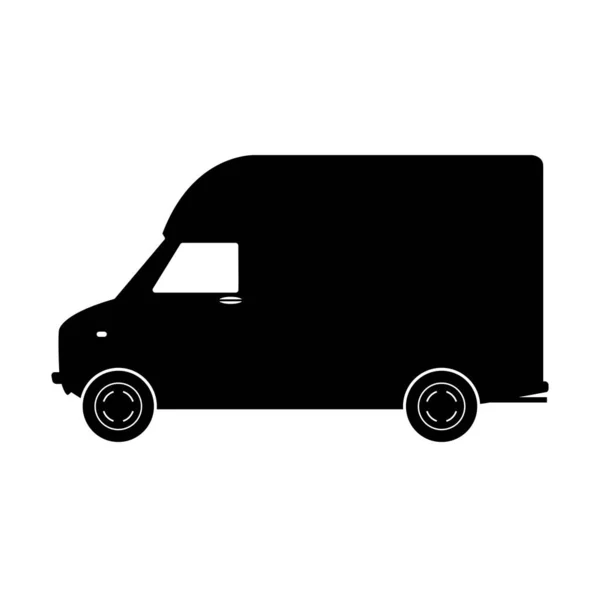 Transporter, Vektorillustration, schwarze Silhouette — Stockvektor