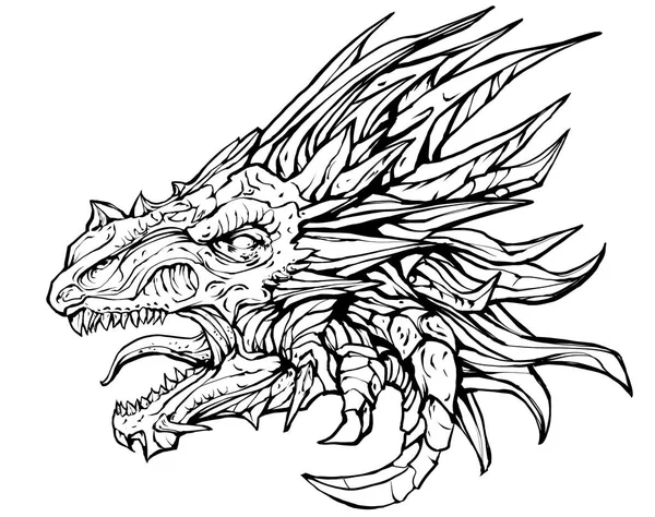 Head Snarling Dragon Royalty Free Stock Images
