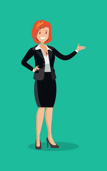 Business woman in a suit. An employee of the office. — Stock Vector