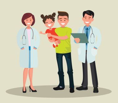 Aile hekimi ve hemşire. Diş hekimleri ve onların hastalar gülümseme.