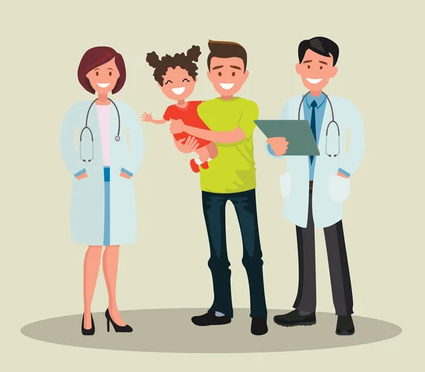 Aile hekimi ve hemşire. Diş hekimleri ve onların hastalar gülümseme.