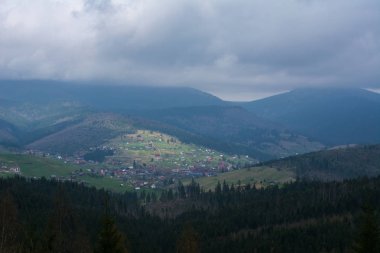 Karpat dağları panoramik görünümü