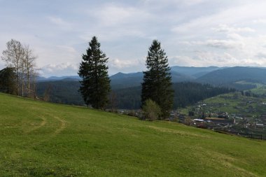 Karpat dağları panoramik görünümü
