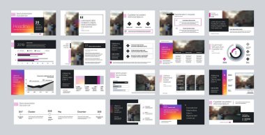 Geometrik Sunum Elemanı Şablonları. Vektör bilgi grafikleri.