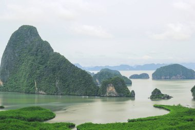 Samet Nangshe bakış açısı. Güzel Landmark phang-nga, Tayland.
