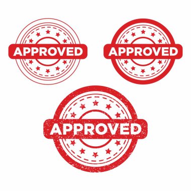 Onaylanmış Pul Vektörü Kauçuk Mühür Etiketi Simgesi Simgesi