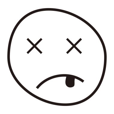 sarhoş ifade simgesi vektör tasarımı