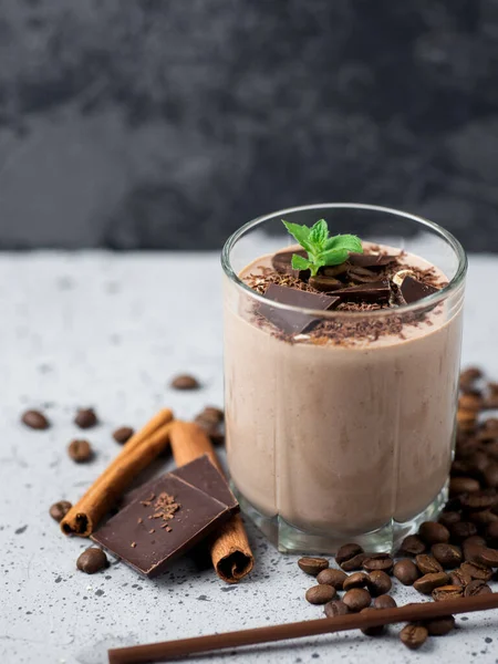 Smoothies Milk Shake Chocolat Aux Noix — Photo