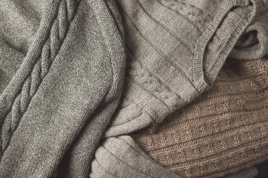 Sıcak kış süveterinin yakın çekimi