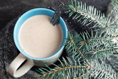 Bir kupa sıcak kış içeceği.