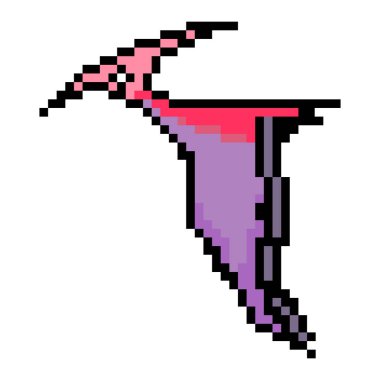 Şirin piksel sanat dinozor. Piksel sanat. 8 bit.