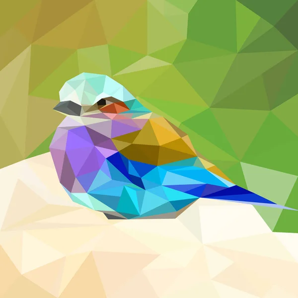 Raster kuş Illustration. Düşük Poli. 