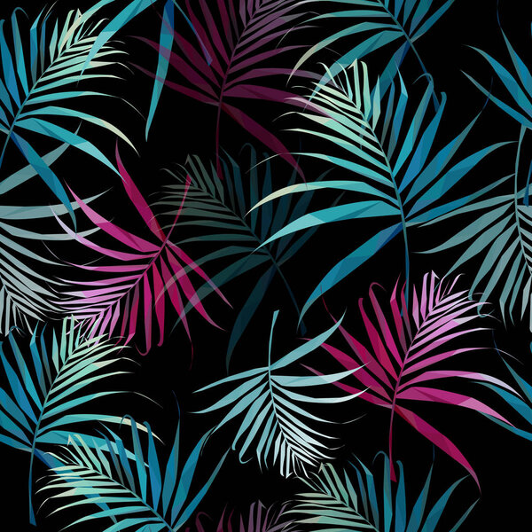 Raster illustration of fern. Low poly style.