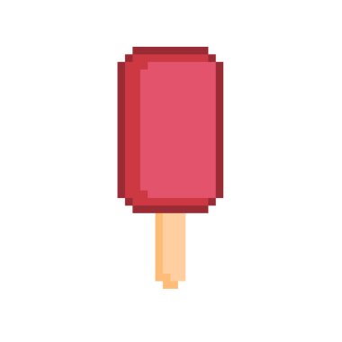 Vektör arka plan piksel dondurma. Piksel sanat. 8 bit. 