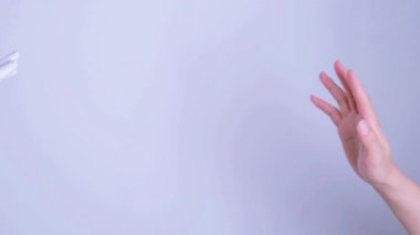 Human and robot hands touching