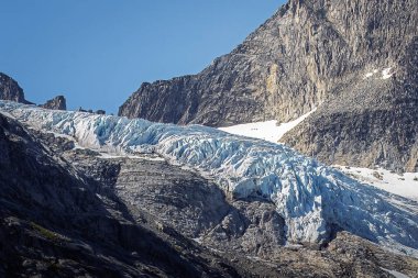 Views of the Fjord and mountains while cruising through  Prince Christian Sound on Greenland, August 2025