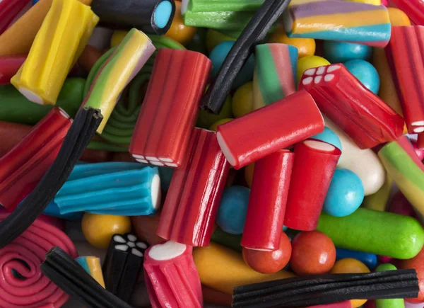 Goodies ön planda farklı çarpıcı renklerle karışımı.