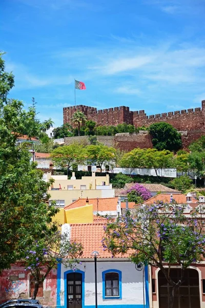 Silves Portugal June 2017 City Buildings Medieval Castle Rear Silves — Stock Photo, Image