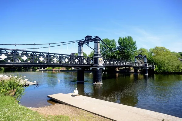 View Ferry Bridge Also Known Stapenhill Ferry Bridge River Trent — Stock Photo, Image