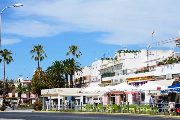 Ayamonte España Junio 2017 Pavimento Cafetería Borde Plaza Coronación Ayamonte — Foto de Stock