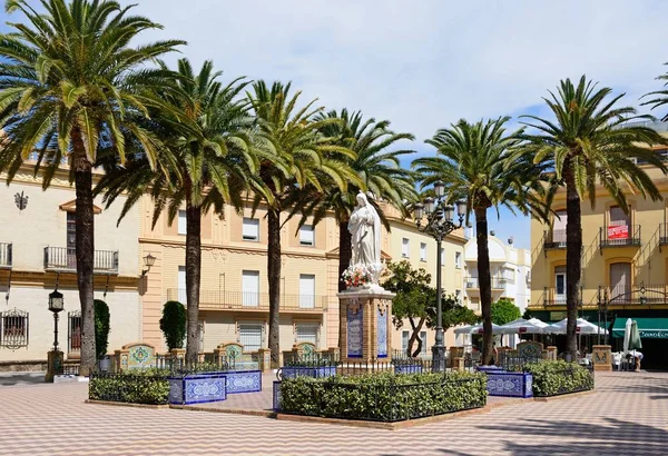 Ayamonte Espanha Junho 2017 Estátua Imaculada Conceição Plaza Laguna Com — Fotografia de Stock