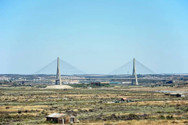 Ponte Internacional Guadiana Que Liga Portugal Espanha Zonas Rurais Circundantes — Fotografia de Stock