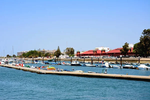 Olhau Portugal Juni 2017 Båtar Och Yachter Förtöjd Småbåtshamnen Med — Stockfoto