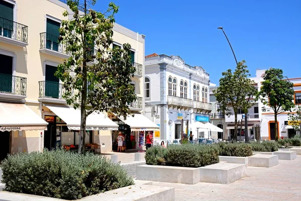 Olhau Portugal Junio 2017 Vista Las Tiendas Los Macizos Flores —  Fotos de Stock