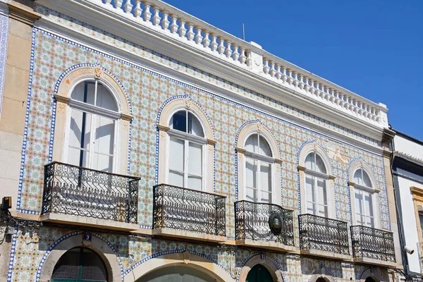 Tavira Portugal Junio 2017 Edificio Tradicional Portugués Largo Praca Doctor — Foto de Stock