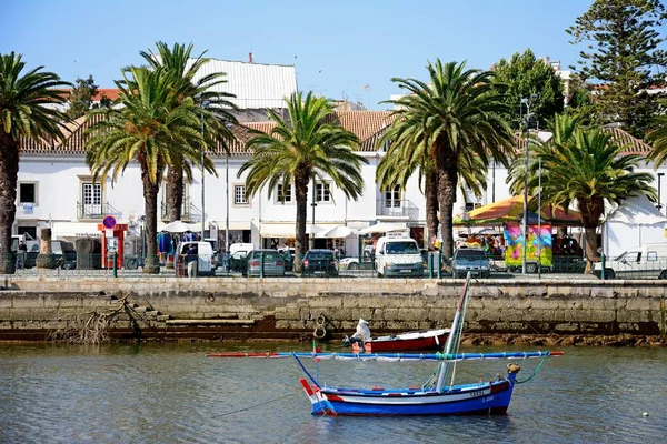 Tavira Portugal Juni 2017 Boote Die Gilao Fluss Festgemacht Haben — Stockfoto