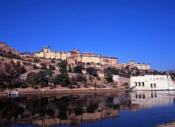 Das Bernstein-Fort, amer, rajasthan, indien. — Stockfoto