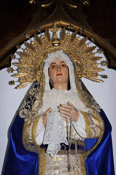 Estátua de Maria dentro da igreja de Santa Maria, Albox, Espanha . — Fotografia de Stock