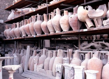 Depoda saksılar, Pompeii, Nr. Napoli, Campania, İtalya, Avrupa