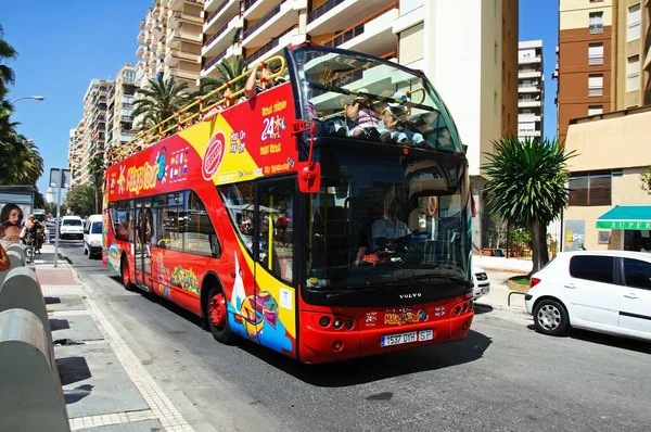 Malaga Spanje Juni 2011 Open Top Malaga Stadsbus Malaga Spanje — Stockfoto