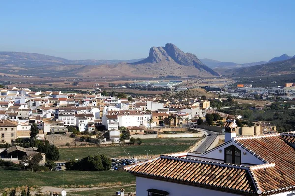 Antequera Spain November 2009 Elevated View Town Lovers Mountain Pena — Stock Photo, Image